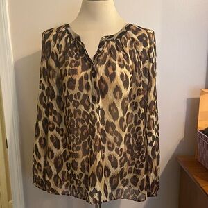 Banana Republic Leopard Print Blouse